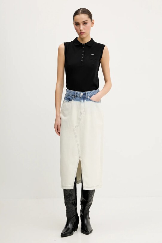 Džínová sukně Karl Lagerfeld Jeans A2W12014 modrá SS25