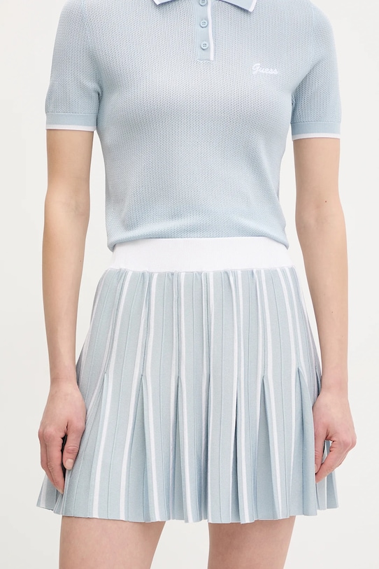 Sukňa Guess pletenina modrá V5GD00.Z3D60