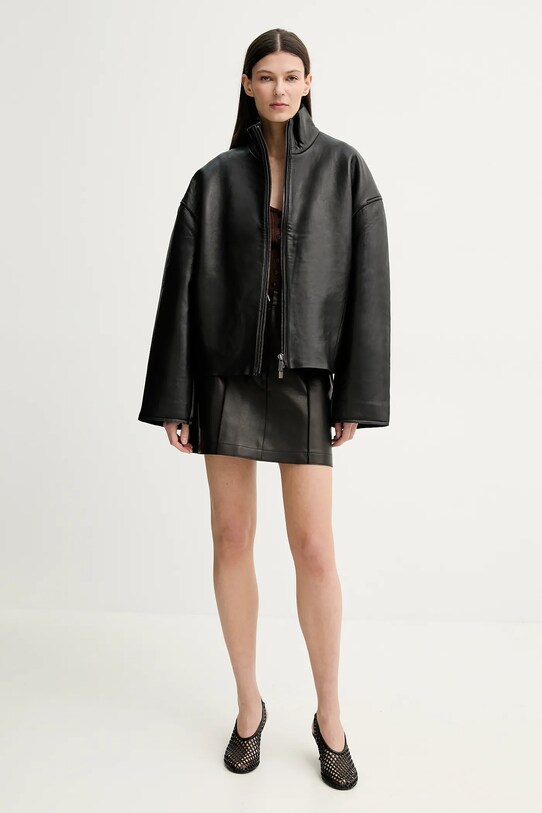 Kožená sukňa AERON RUDENS SK162019 čierna SS25