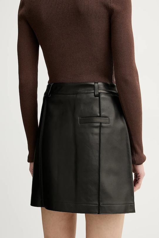 Oblečenie Kožená sukňa AERON RUDENS SK162019 čierna