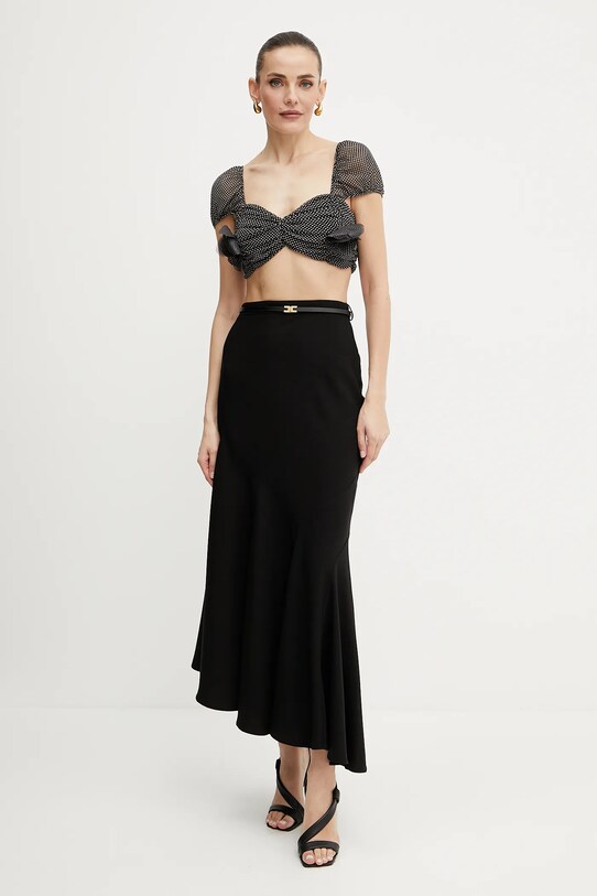 Спідниця Elisabetta Franchi GO10752E2 чорний SS25