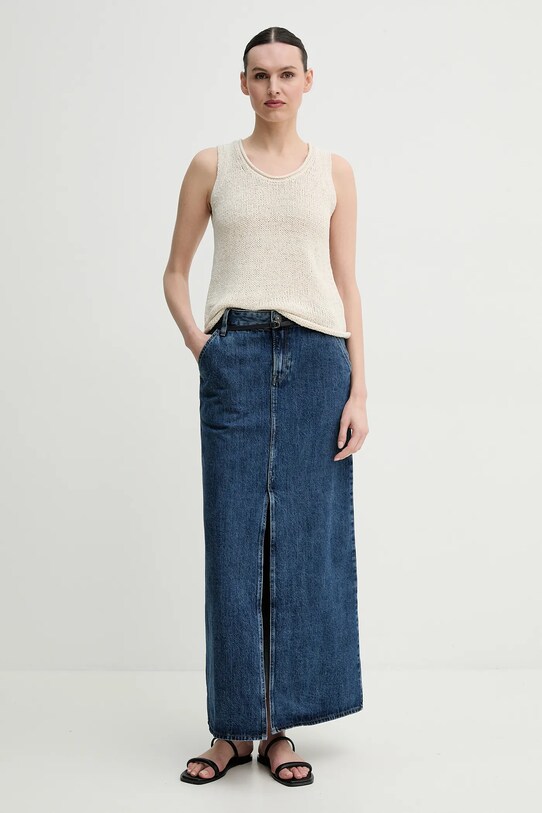 G-Star fustă jeans D25979.D788 bleumarin SS25