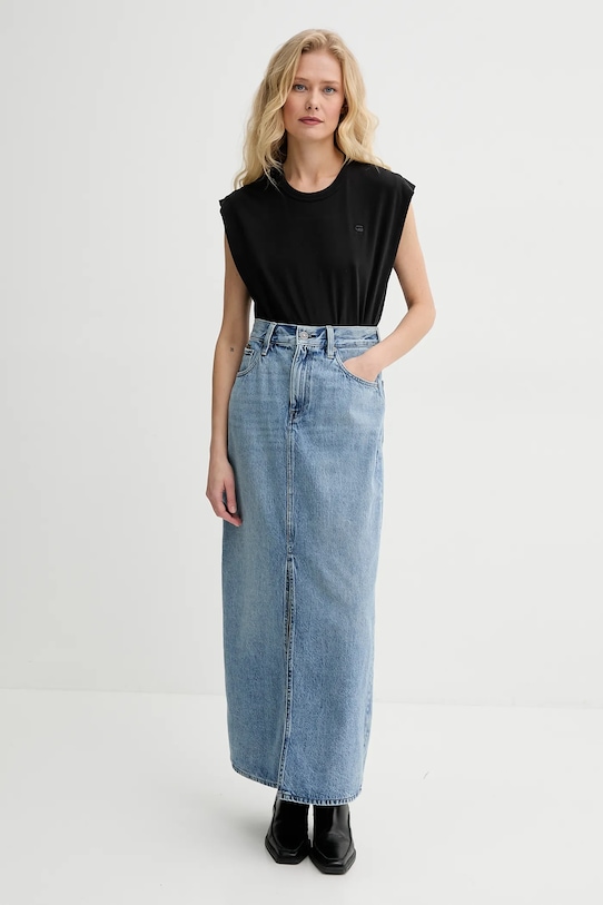 G-Star fustă din denim D24385.D788 albastru SS25