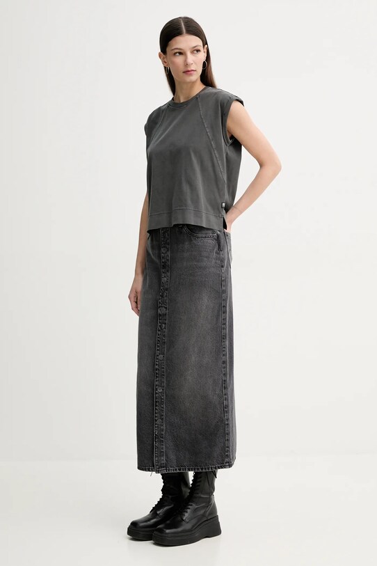 G-Star fustă din denim D26245.D933 gri SS25