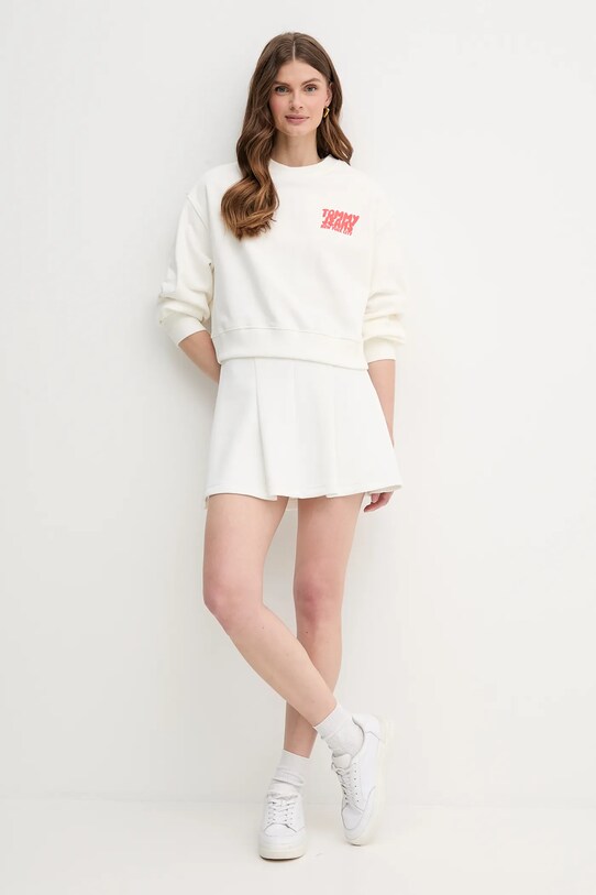 Tommy Jeans spódnica DW0DW20268 biały SS25