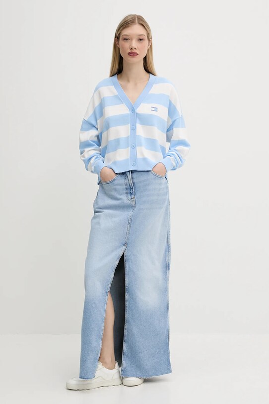 Tommy Jeans spódnica jeansowa DW0DW20581 niebieski SS25