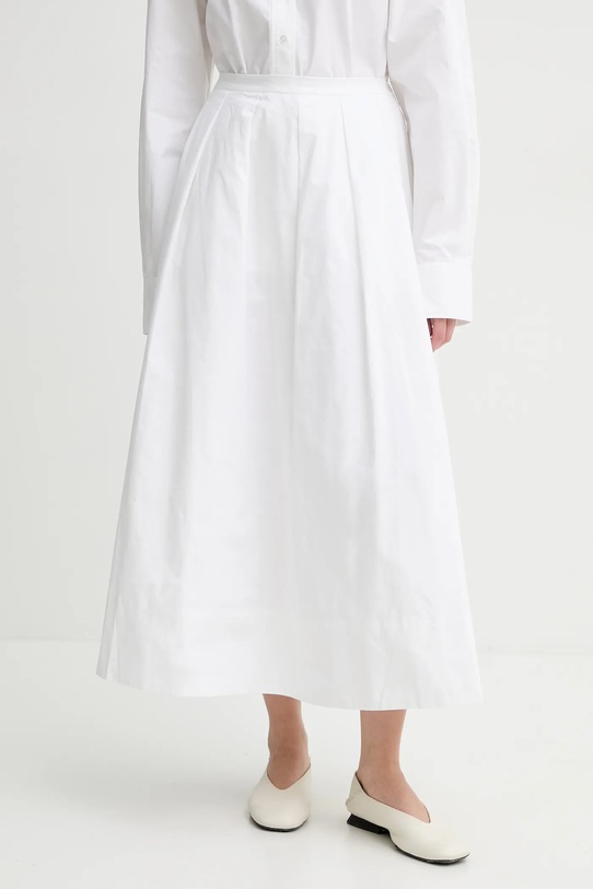 Herskind fustă din bumbac Herdis uni alb 5559202