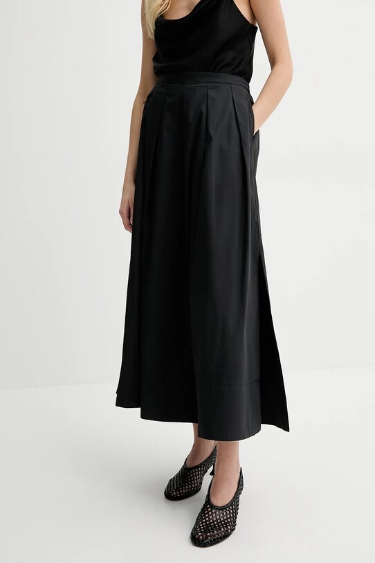 Herskind fustă din bumbac Herdis uni negru 5559202