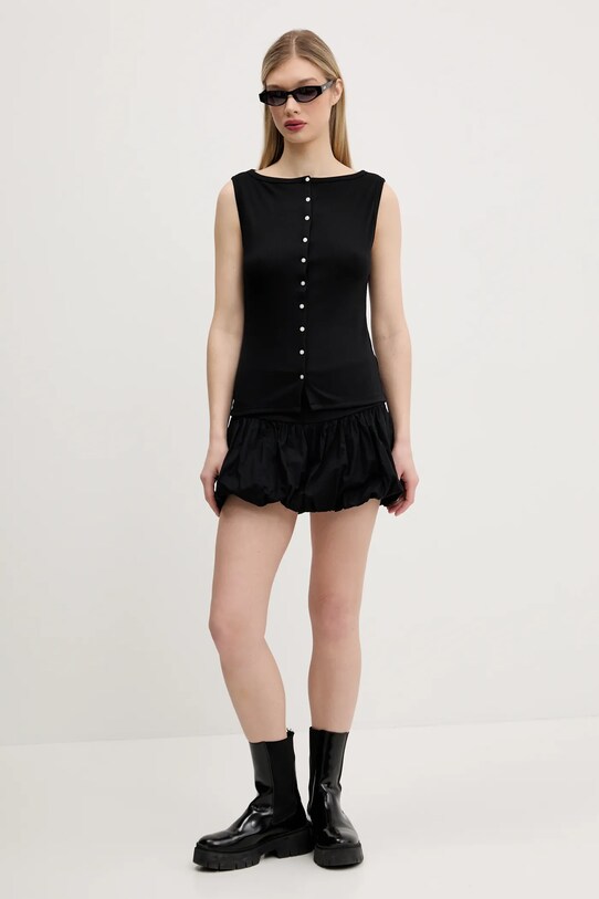 Hollister Co. fustă din bumbac KI343.3139.900 negru SS25