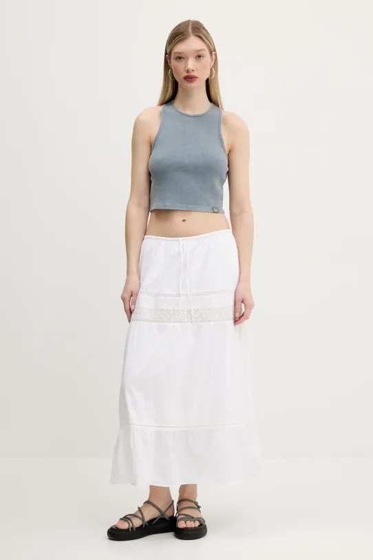 Pamučna suknja Hollister Co. KI343.5038.100 bijela SS25