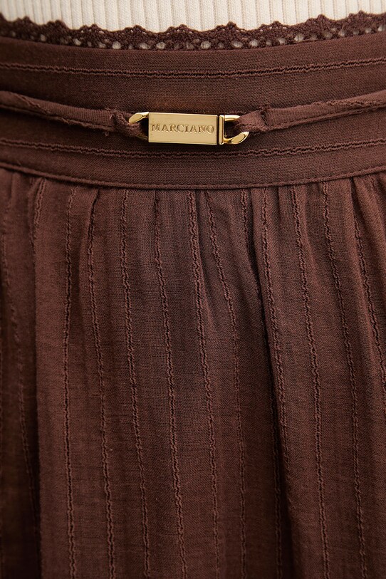 Βαμβακερή φούστα Marciano Guess ELSA καφέ 5GGD34.7317A