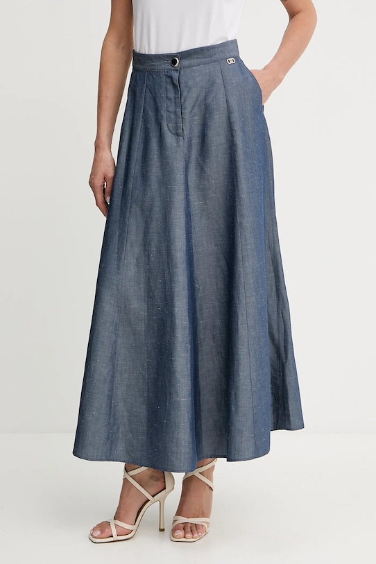 Юбка из смесового льна Liu Jo casual голубой WA5353.T4818