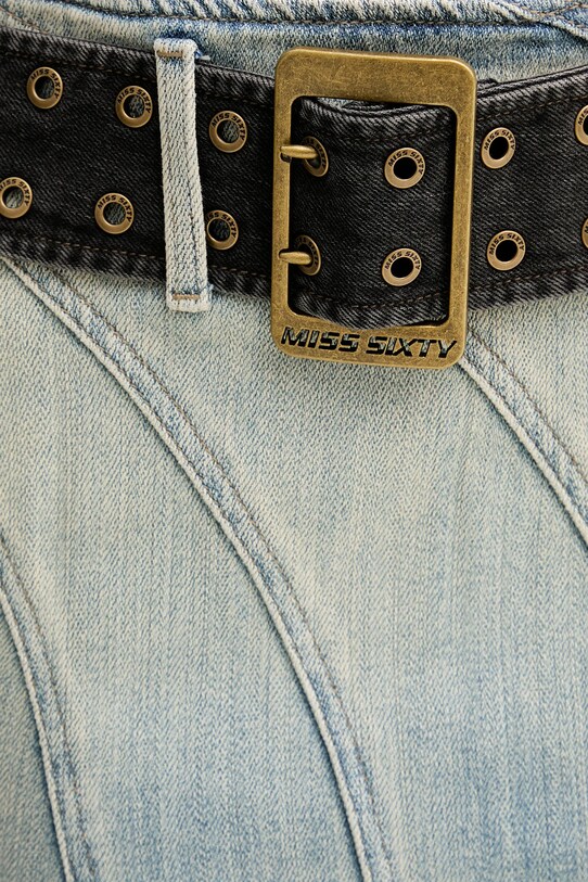 Miss Sixty fustă din bumbac denim albastru 6S1KJ58800