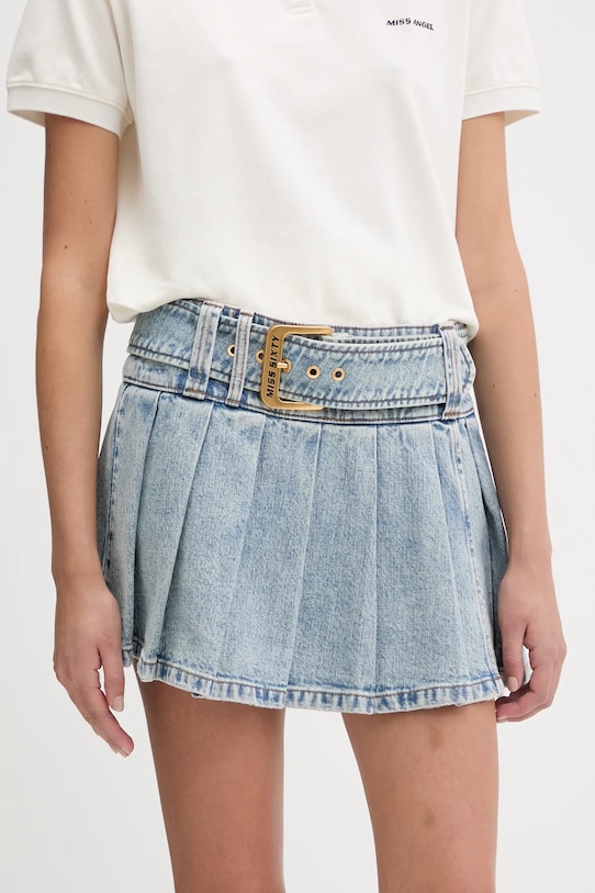 Miss Sixty fustă jeans uni albastru 6S2KJ06200