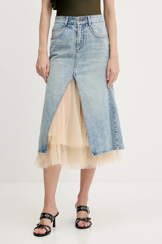 Miss Sixty fusta jeans imprimeu albastru 6S2KJ15200
