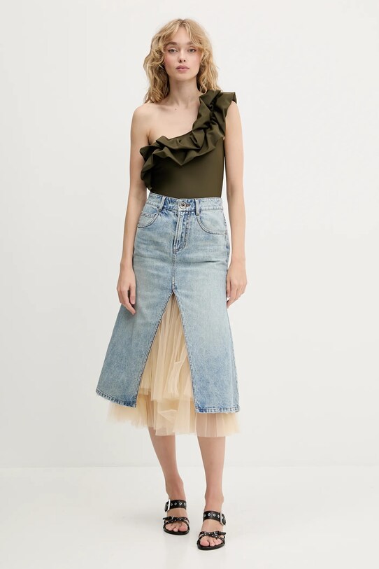 Miss Sixty fusta jeans 6S2KJ15200 albastru SS25
