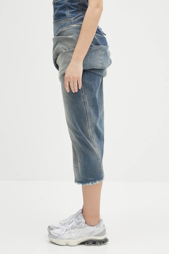 Rick Owens DRKSHDW spódnica jeansowa Low Twist Skirt DS01E3349.SDWB niebieski SS25