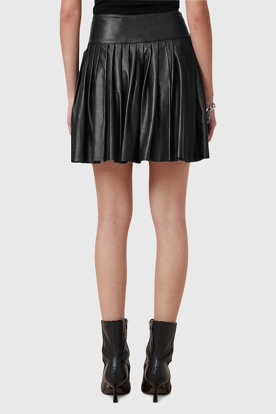 AllSaints fusta de piele VENA W029RC negru