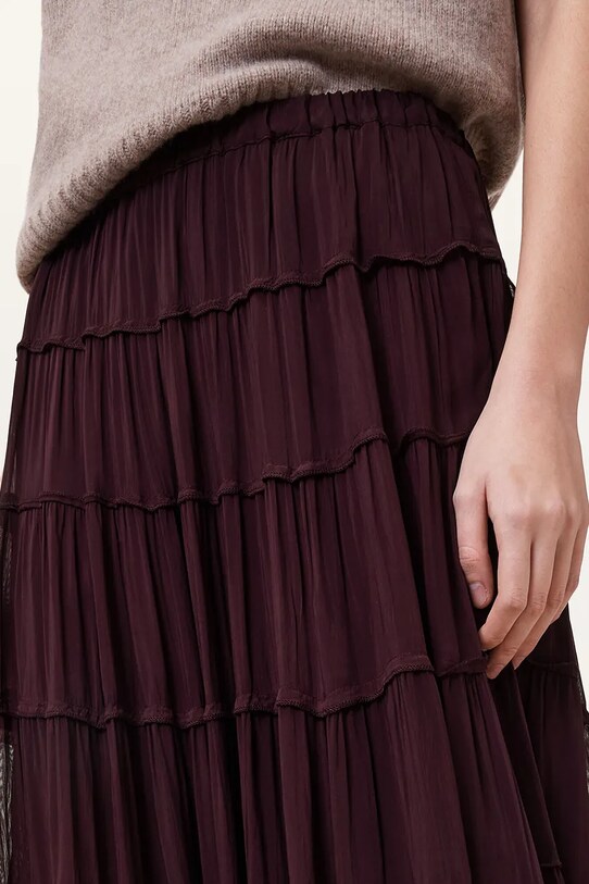 Ρούχα Φούστα AllSaints EVA W061RC μπορντό