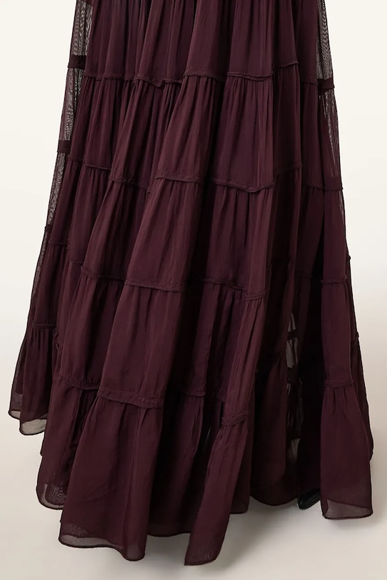 AllSaints fusta EVA burgundia W061RC