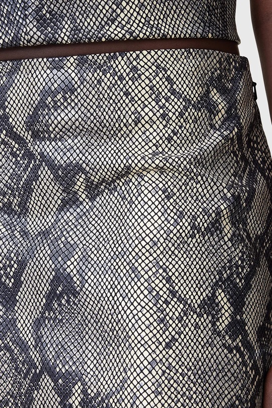 AllSaints spódnica skórzana RENAI szary W007RC