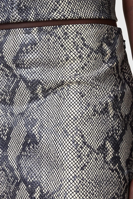 Кожаная юбка AllSaints RENAI серый W007RC