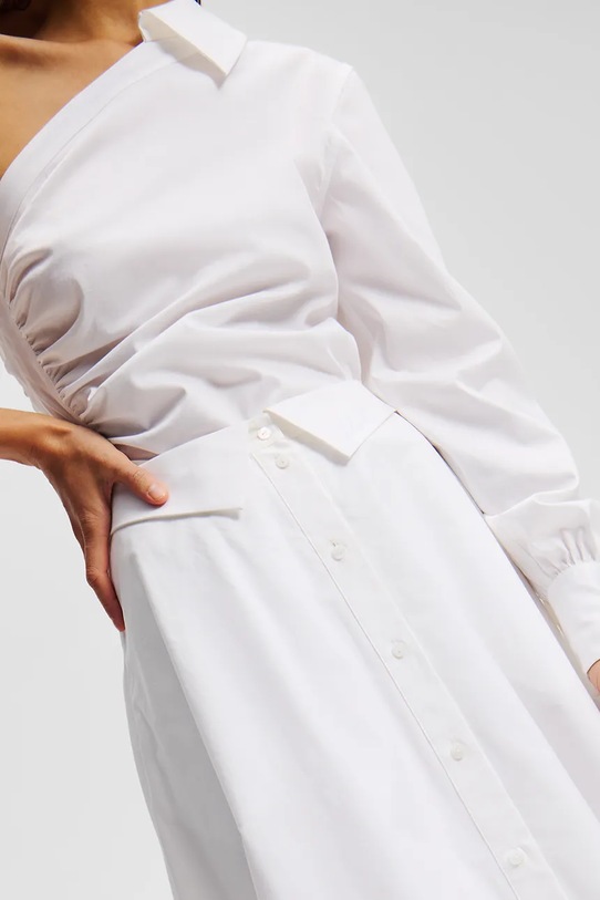 Odjeća Pamučna suknja Karl Lagerfeld A2W12005 bijela