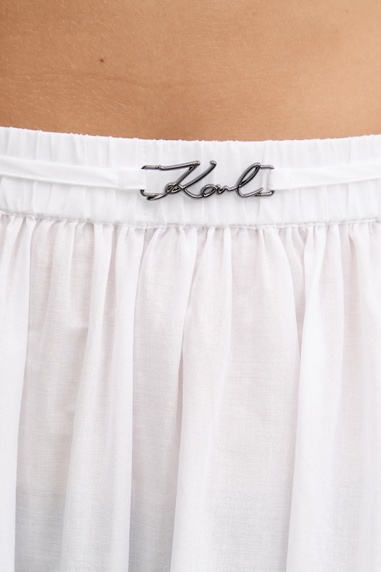 Karl Lagerfeld fustă din bumbac alb A2W46043