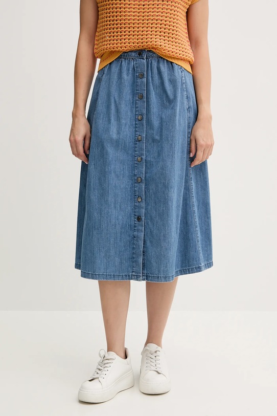United Colors of Benetton spódnica bawełniana bawełna niebieski 4KOWD004Q