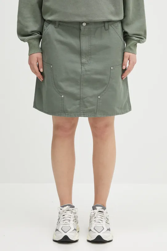Traper suknja Carhartt WIP Maeve Double Knee Skirt tkanina zelena I034836.1YF06