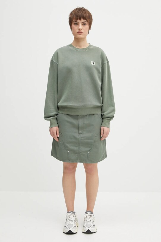 Carhartt WIP spódnica jeansowa Maeve Double Knee Skirt I034836.1YF06 zielony