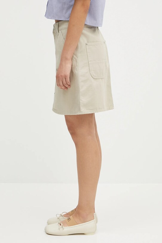 Carhartt WIP spódnica bawełniana Maeve Double Knee Skirt I034836.2LP06 beżowy SS25
