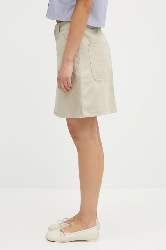 Carhartt WIP cotton skirt Maeve Double Knee Skirt I034836.2LP06 beige SS25