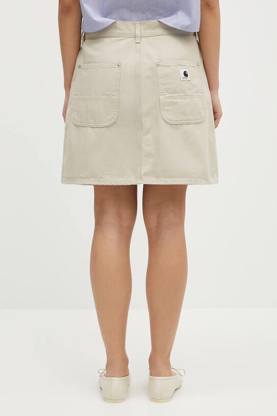 Odzież Carhartt WIP spódnica bawełniana Maeve Double Knee Skirt I034836.2LP06 beżowy