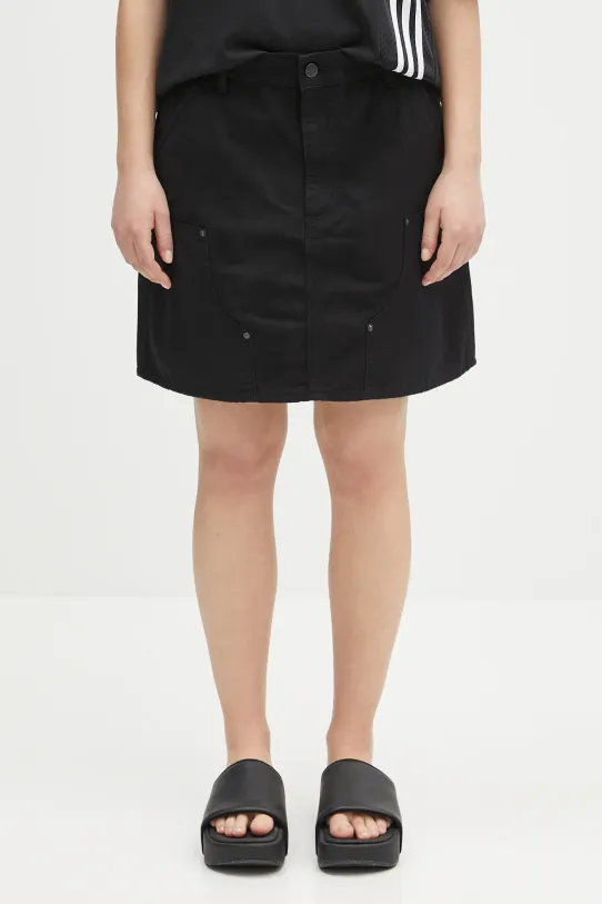 Carhartt WIP fustă jeans Maeve Double Knee Skirt uni negru I034836.8906