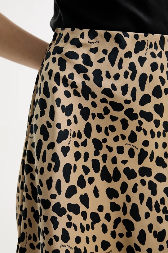 Μεταξωτή φούστα FROM FUTURE μπεζ WJU00059