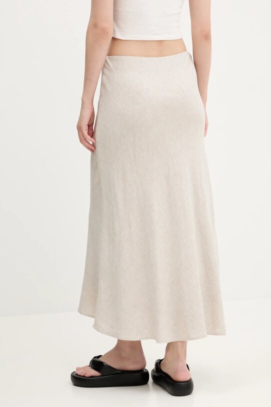 Ρούχα Λινή φούστα Abercrombie & Fitch KI143.5058.182 μπεζ