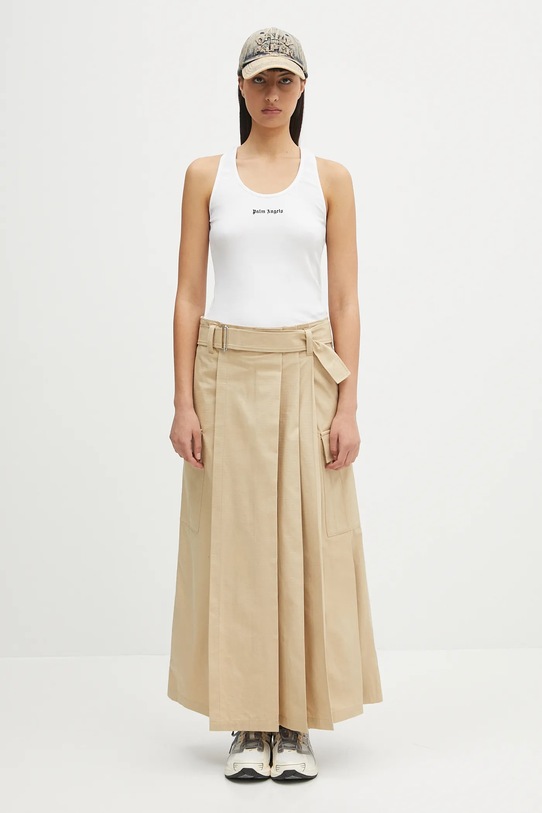 Kenzo spódnica bawełniana FF52JU3039DL.11 beżowy