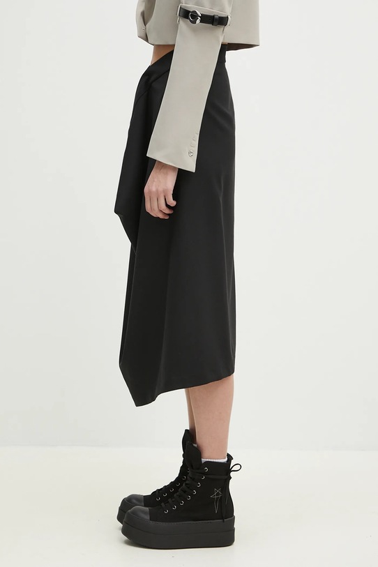 Kenzo spódnica wełniana FF52JU3149RA.99 czarny SS25