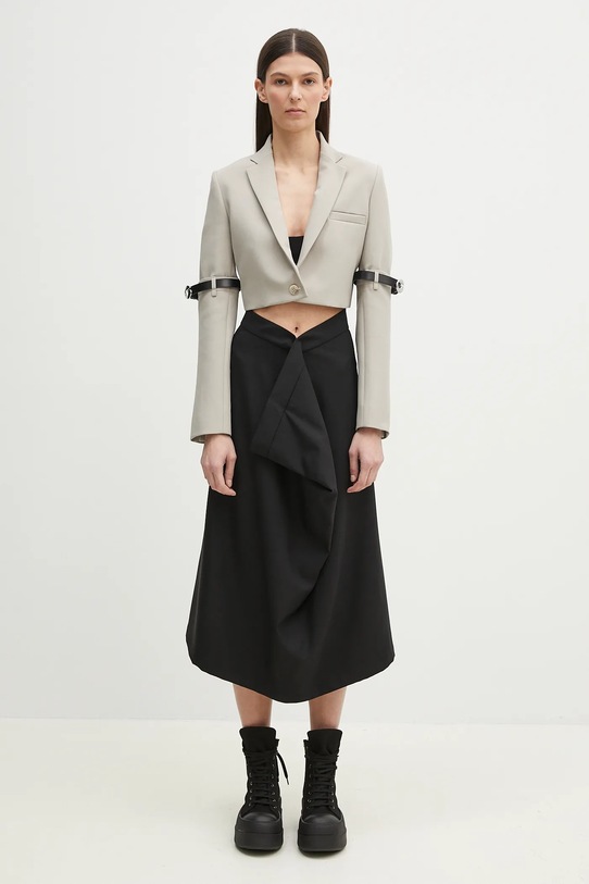 Kenzo spódnica wełniana czarny FF52JU3149RA.99