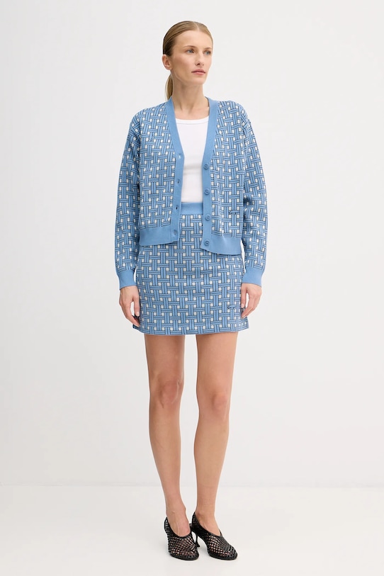 Kenzo spódnica FF52JU4733CO.64 niebieski SS25