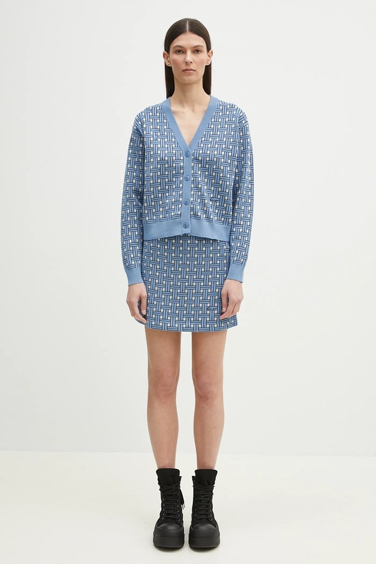 Kenzo spódnica FF52JU4733CO.64 niebieski