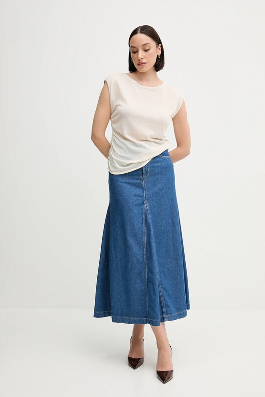 Βαμβακερή τζιν φούστα Pedro del Hierro 7599294 μπλε SS25