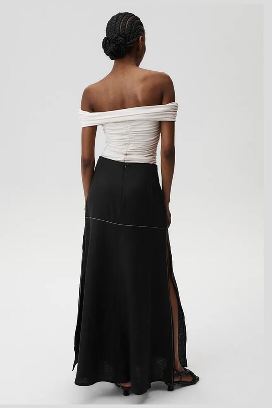 Oblečenie Ľanová sukňa Undress Code Serenity Skirt Stitch 893 čierna
