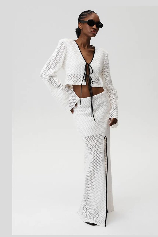 Bavlnená sukňa Undress Code Italian Romance Skirt 901 biela SS25