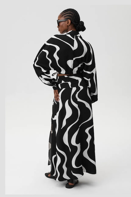 Odzież Undress Code spódnica z domieszką lnu Athena Skirt 904 multicolor