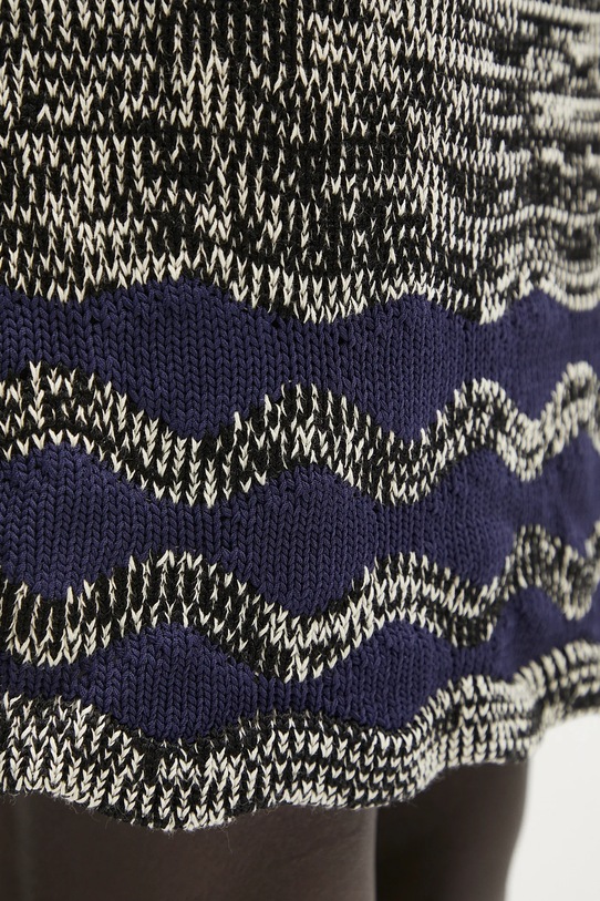 Wales Bonner spódnica Shade Knit granatowy WS25KN26.KN04.5100