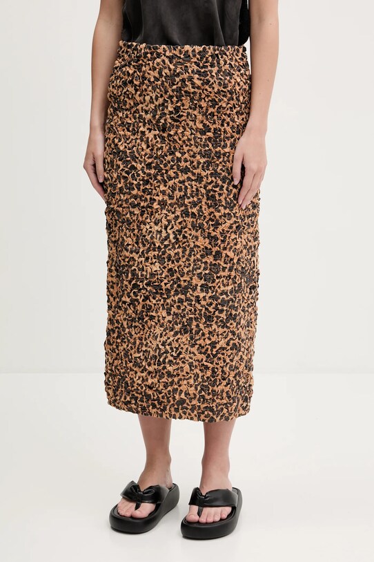 Bavlněná sukně Bimba Y Lola midi hnědá 251BR4842.10201