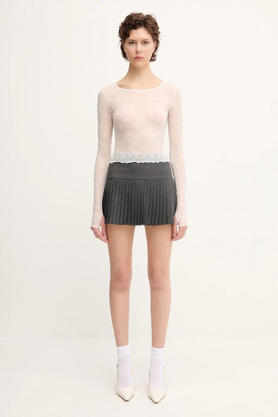 Marine Serre spódnica z domieszką wełny Regenerated Tailoring Pleated WSK063A.DWOV0057