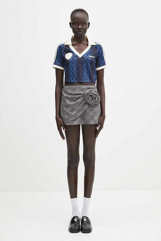 AMBUSH spódnica wełniana Check Rose Skirt 12115390 szary